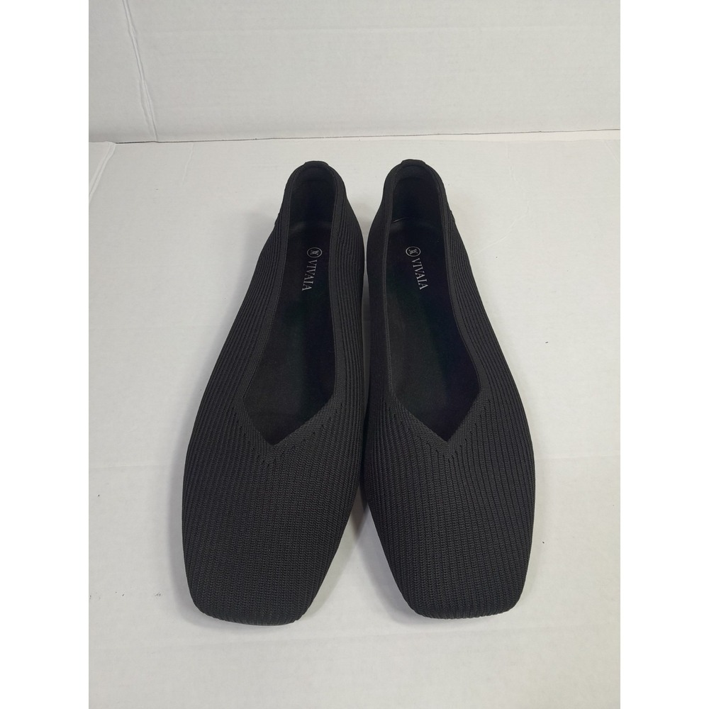 VIVAIA Margot Square Toe V-Cut Ballet Flats. Black. Size 43, US 11. VGUC. - Picture 5 of 11